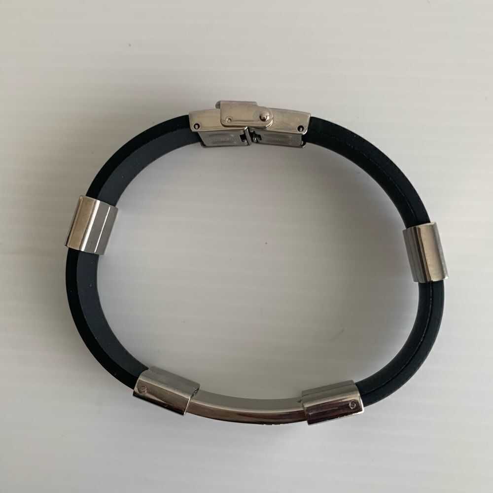 Stainless Steel and Rubber Bracelet - Picture 4 of 7